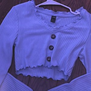 SHEIN light blue cropped cardigan